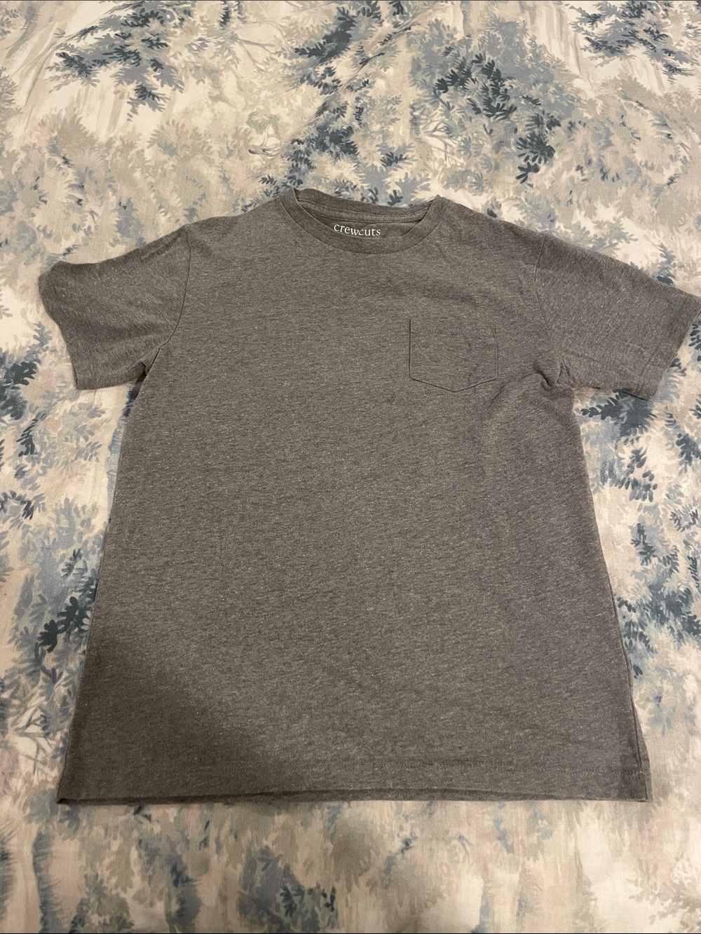 Crewcuts Gray Short-Sleeve Pocket Tee - Heather Gray